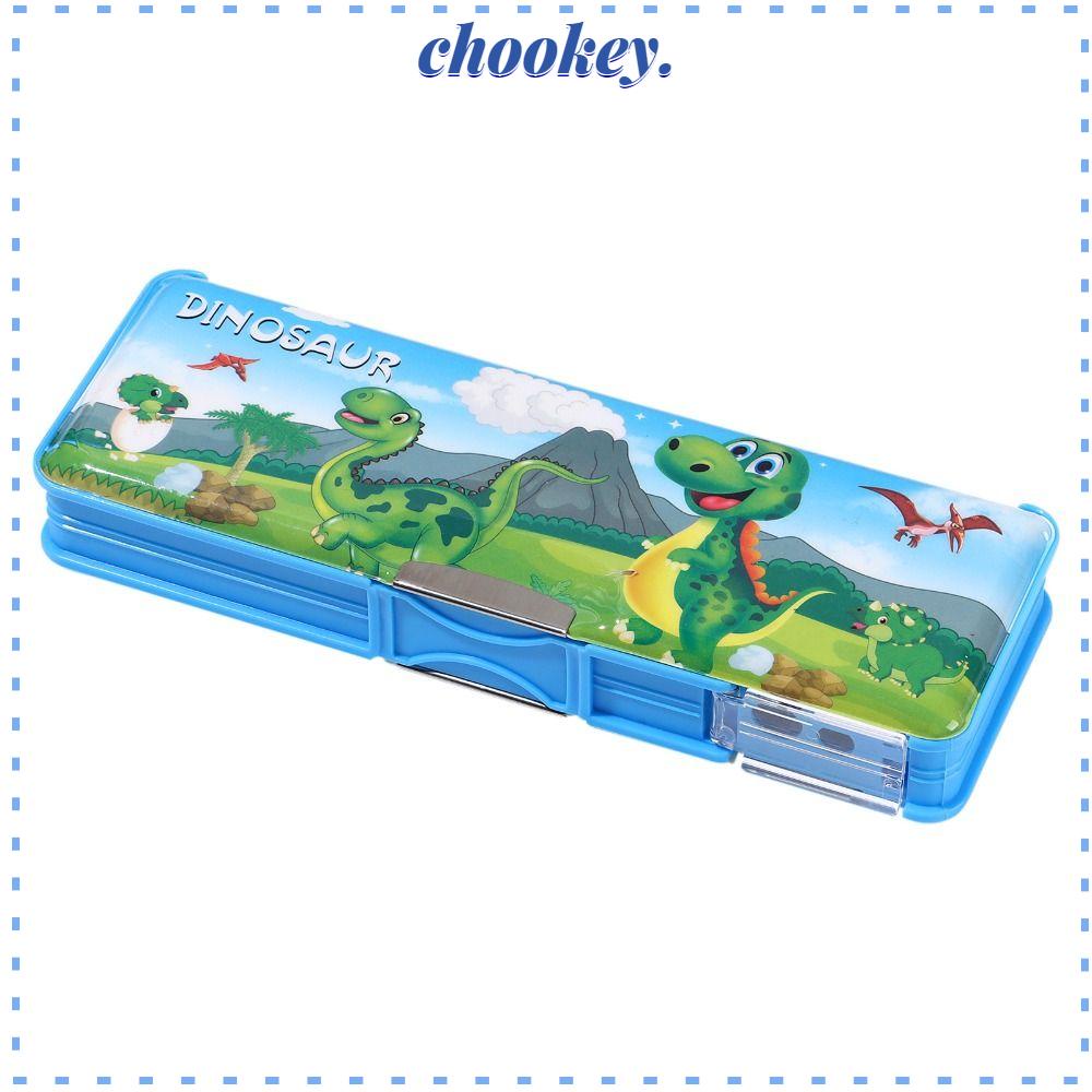 CHOOKEY Túi Đựng Bút Chì Cỡ Lớn In Hoạt Hình Khủng Long Dễ Thương