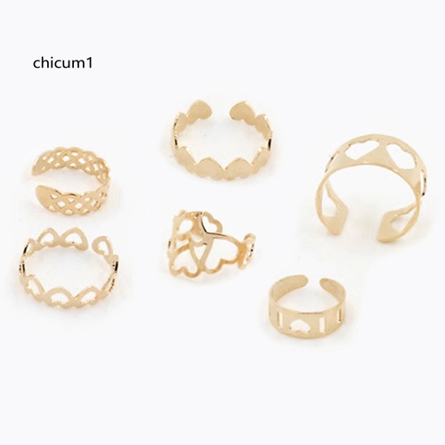 Set 6 Chiếc Nhẫn Thời Trang Cho Nữ