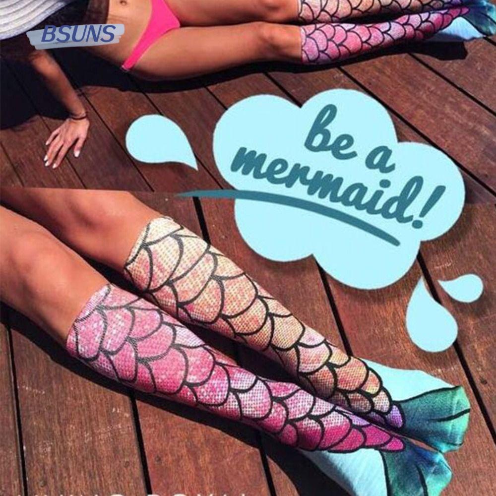 BSUNS Vớ Họa Tiết Vảy Cá Thời Trang Cho Nữ