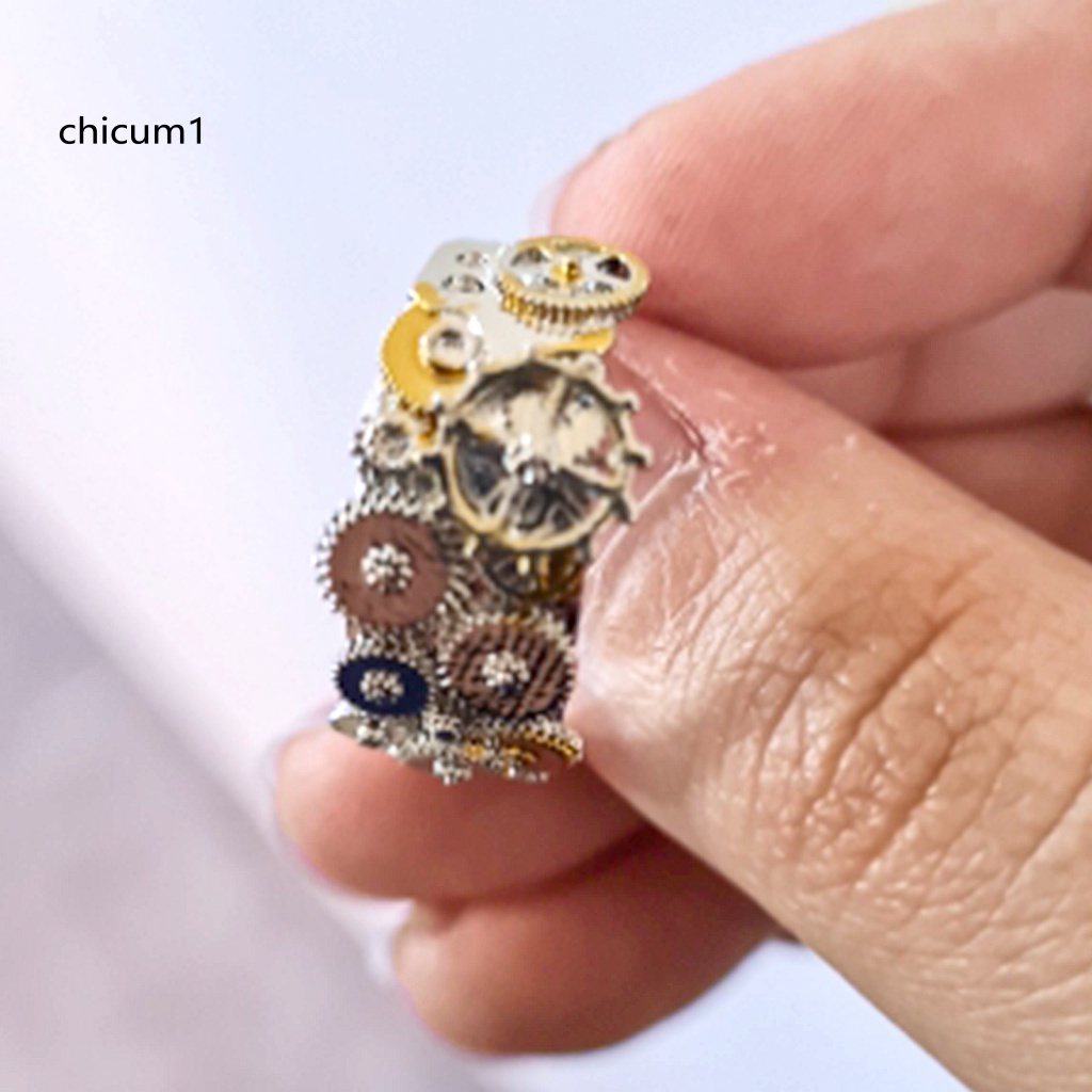 Nhẫn Đồng Hồ Hình Bánh Răng Phong Cách Vintage