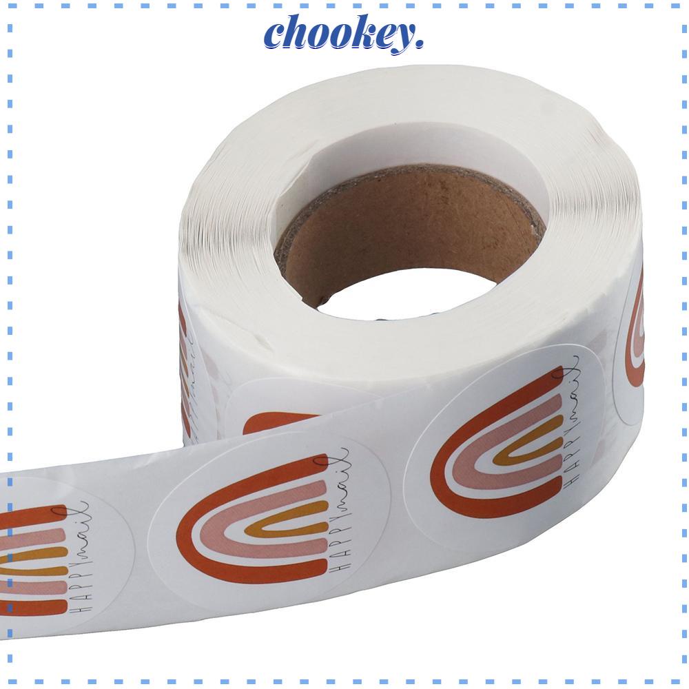 CHOOKEY Set 500 Miếng Dán Hình Tròn Màu Cầu Vồng 1 Cuộn 1.5in Tự Dính