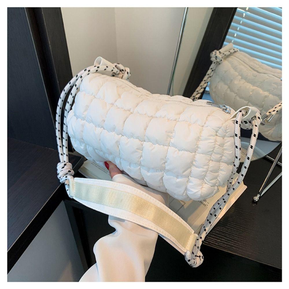 KENT1 Túi Đeo Vai / Xách Tay / Đeo Dưới Cánh Tay Bằng Cotton Gọn Nhẹ Họa Tiết Kẻ Sọc Có Đệm Cotton Giữ Ấm Cho Nữ