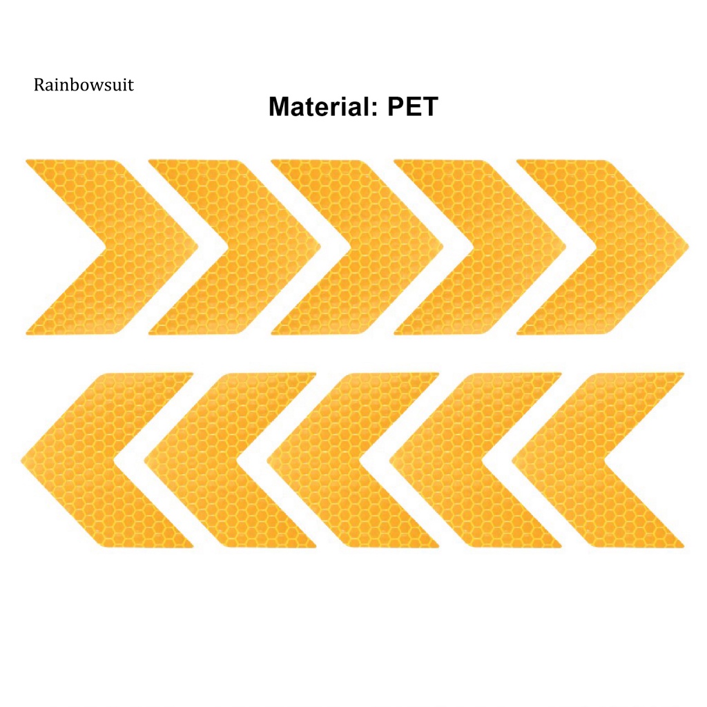 Set 10 Miếng Dán Phản Quang Tự Dính Bảo Vệ Thân Xe Hơi