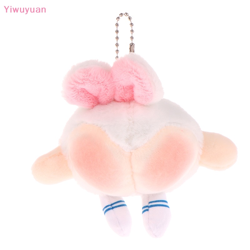 < Yiwuyuan > Móc Khóa Búp Bê Nhồi Bông Mềm Mại Hình Mông Thỏ Dễ Thương Trang Trí Ba Lô / Túi Xách / Xe Hơi Mới