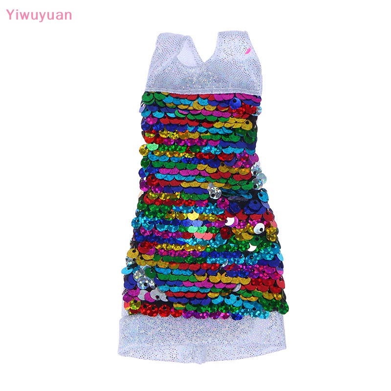 Váy Ngắn Ôm Dáng Đính Kim Sa Thủ Công Dễ Thương Thời Trang Cho Búp Bê 30cm