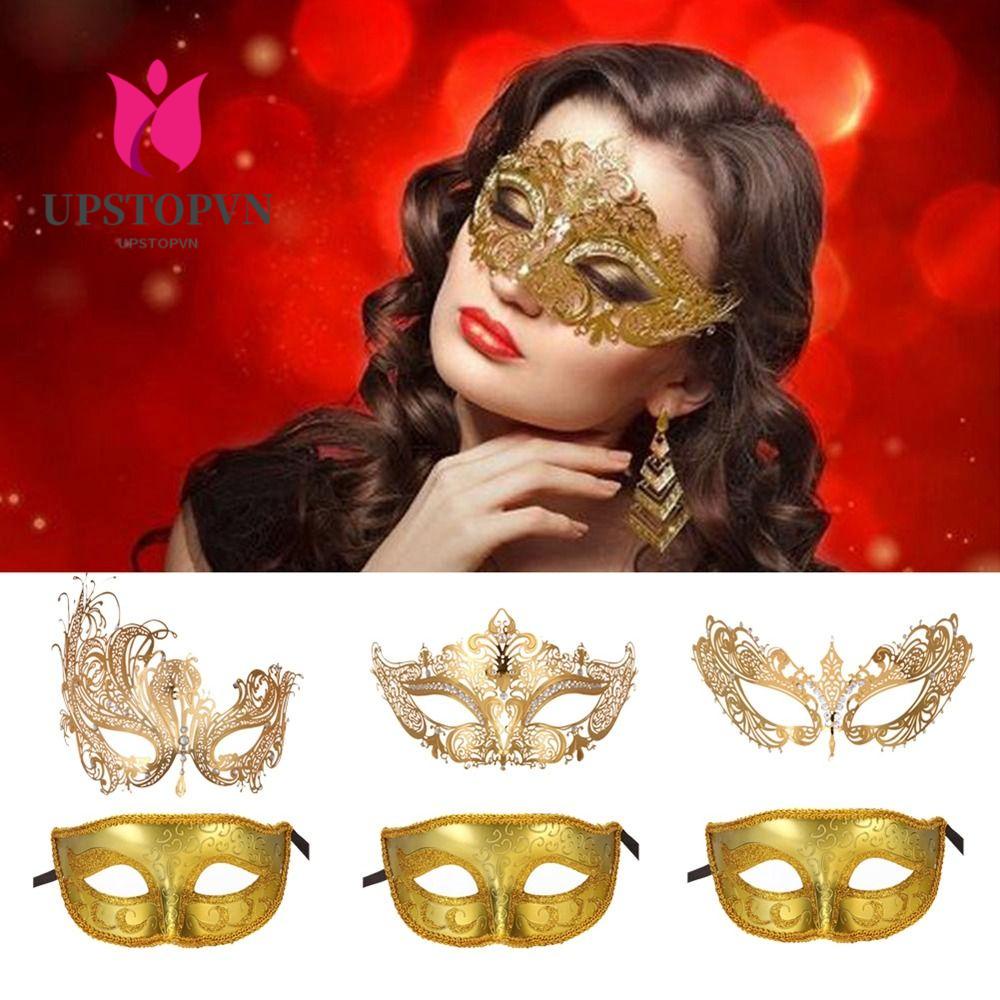 UPSTOPVN Mặt Nạ Hóa Trang Che Nửa Mặt Thời Trang Cho Cặp Đôi