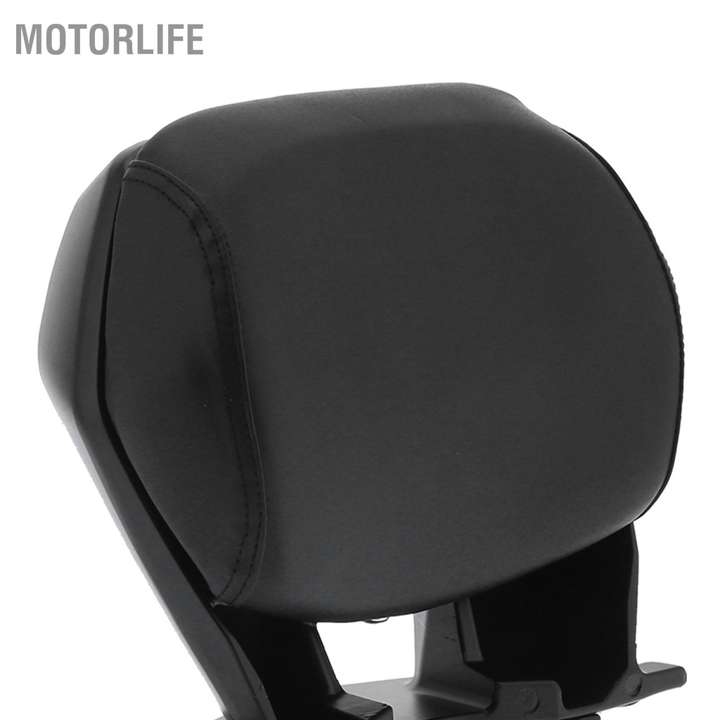 Motorlife Đệm tựa lưng phía sau xe máy bằng da PU đen phù hợp cho Yamaha Nmax155 2020