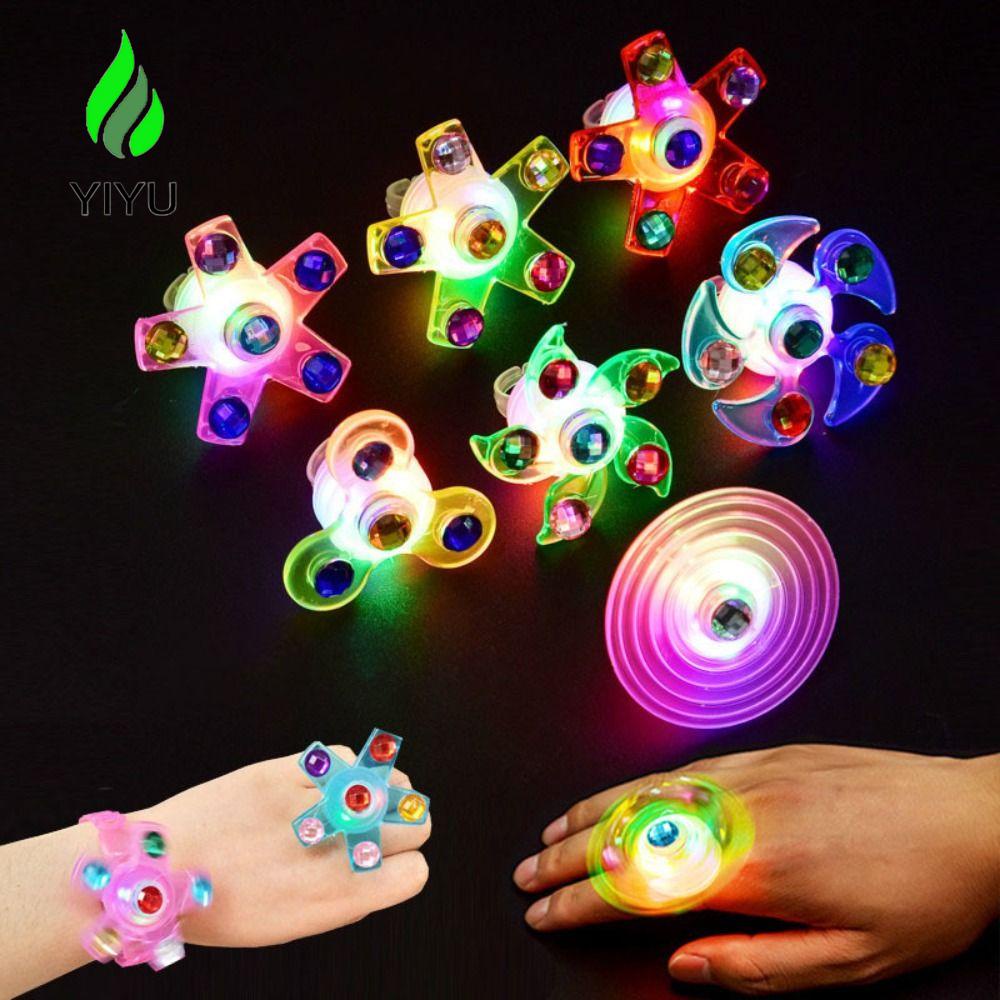YIYU Nhẫn Đồ Chơi Có Đèn LED Phát Sáng Trong Bóng Tối Độc Đáo Cho Bé
