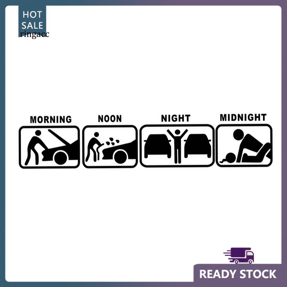 Miếng Dán Phản Quang Chống Thấm Nước Họa Tiết Chữ Vui Nhộn Trang Trí Xe Hơi