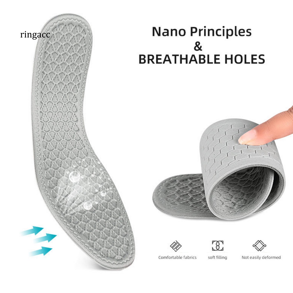 1 Cặp Đế Lót Giày Thoáng Khí Thấm Hút Mồ Hôi Thiết Kế Tổ Ong Cho Hoạt Động Ngoài Trời