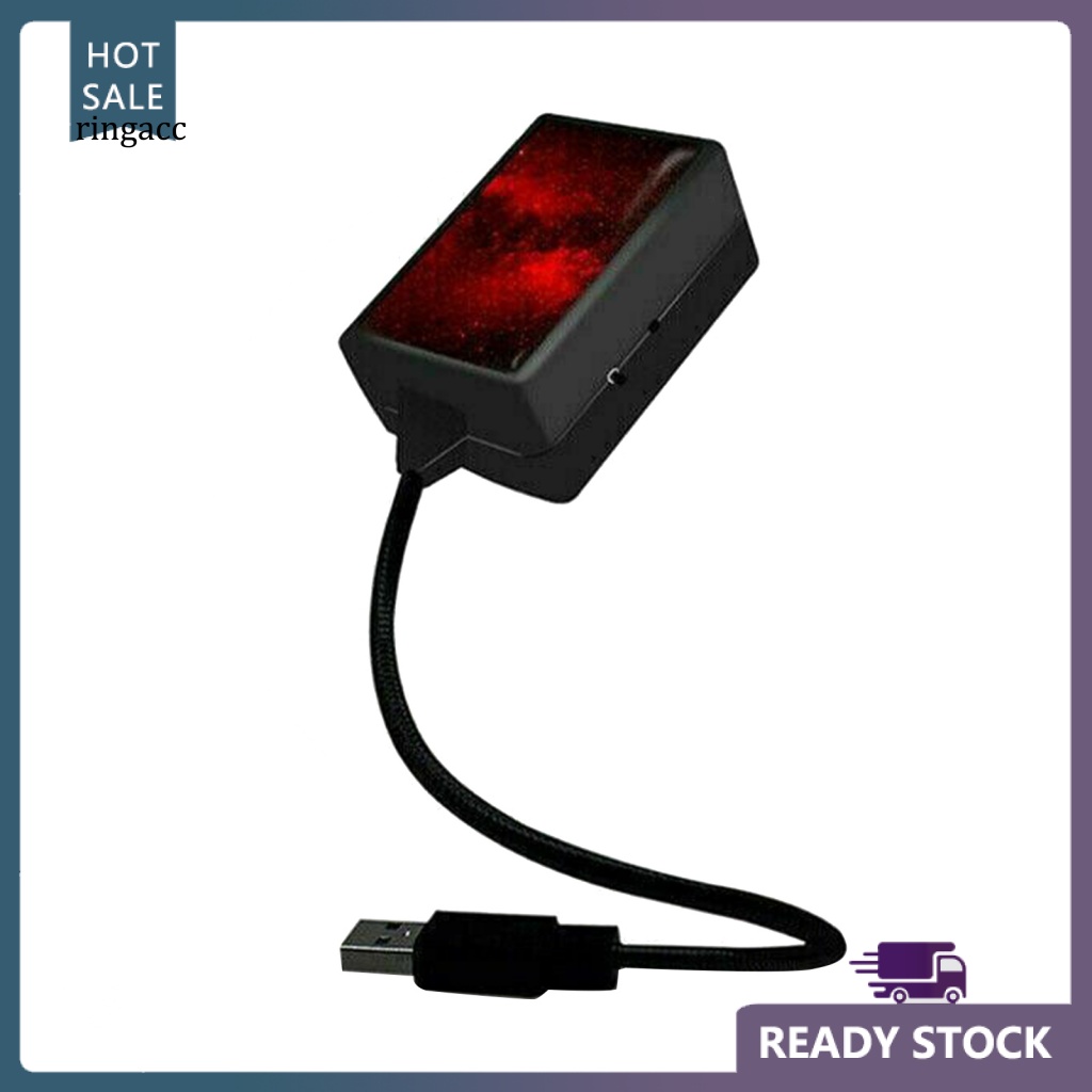 Rga Đèn LED Chiếu Bầu Trời Sao Xoay Tròn Cổng USB Trang Trí Nội Thất Xe Hơi