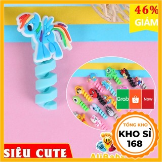 🔥TÍNH NĂNG CỰC ĐỈNH ❤️Dây Xoắn Ốc Bảo Vệ Cáp Sạc Tai Nghe Hình Hoạt Hình Đáng Yêu E191
