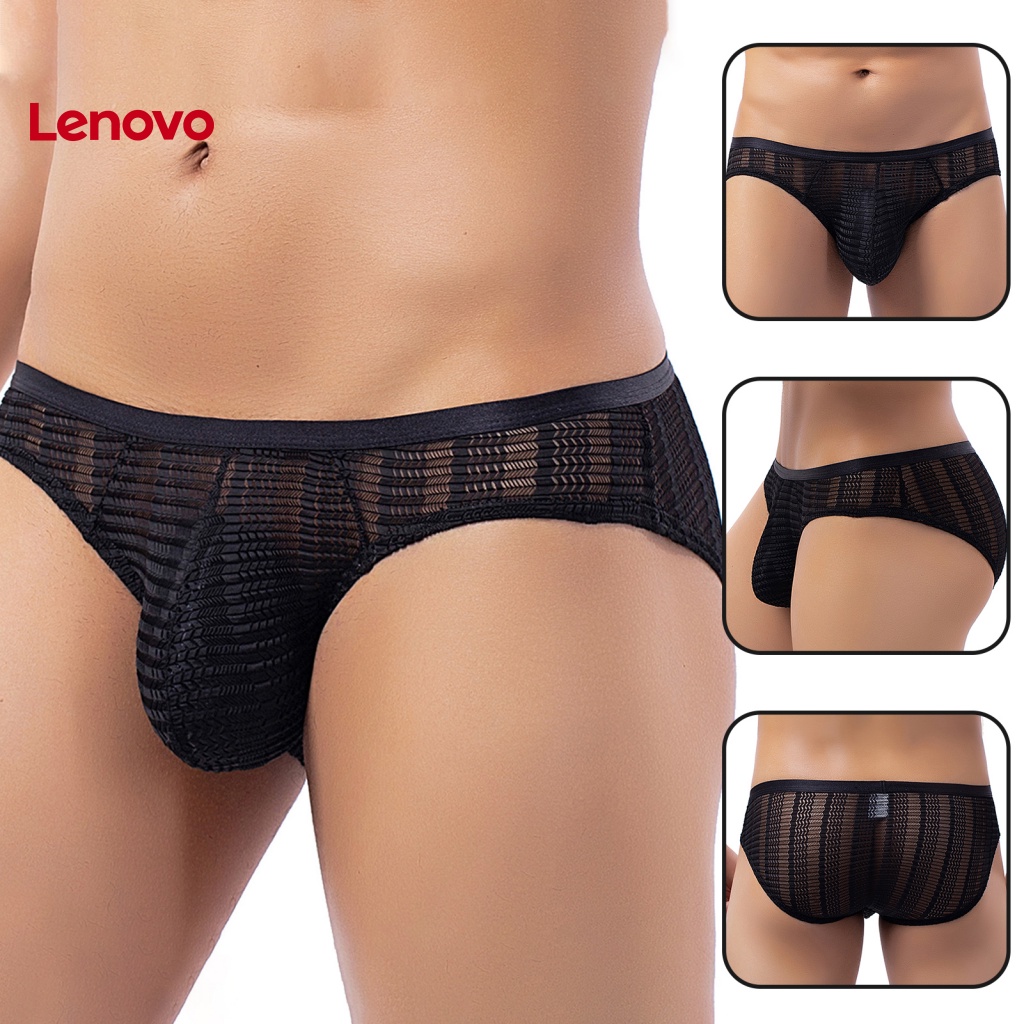 Quần Lót Chữ U Cạp Thấp Mềm Mại Thoáng Khí Màu Trơn Họa Tiết Hoa Hướng Dương Chống Nhìn Xuyên Thấu Cho Nam