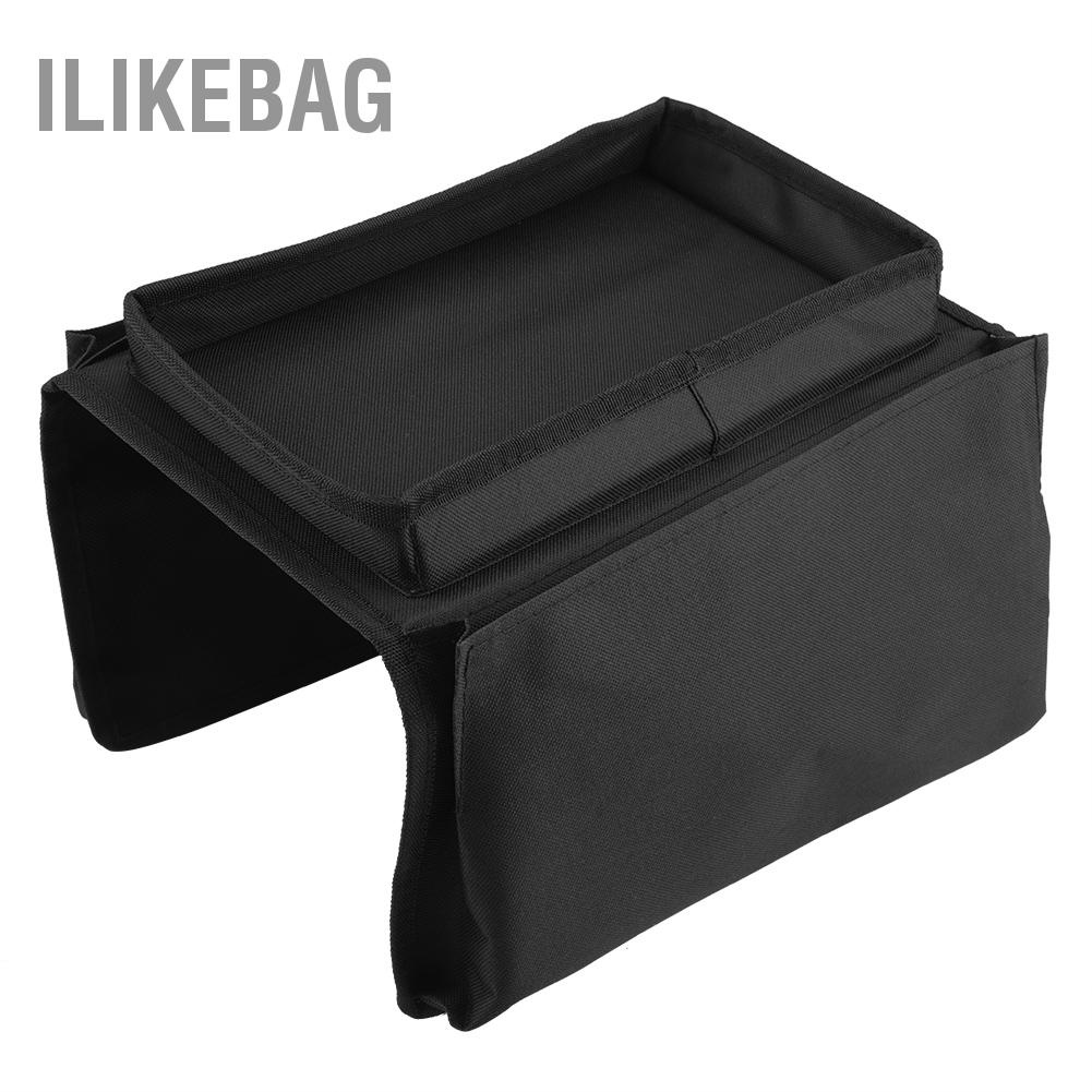 Ilikebag Ghế Sofa Tay Treo Tivi Điều Khiển Từ Xa Tổ Chức Dài Túi Bảo Quản Với Khay Đựng Cốc