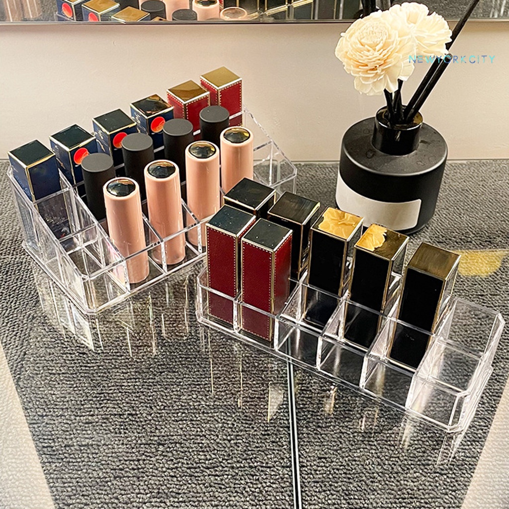 Hộp Đựng Son Môi Trong Suốt 12 / 18 / 36 Ngăn Tiện Dụng