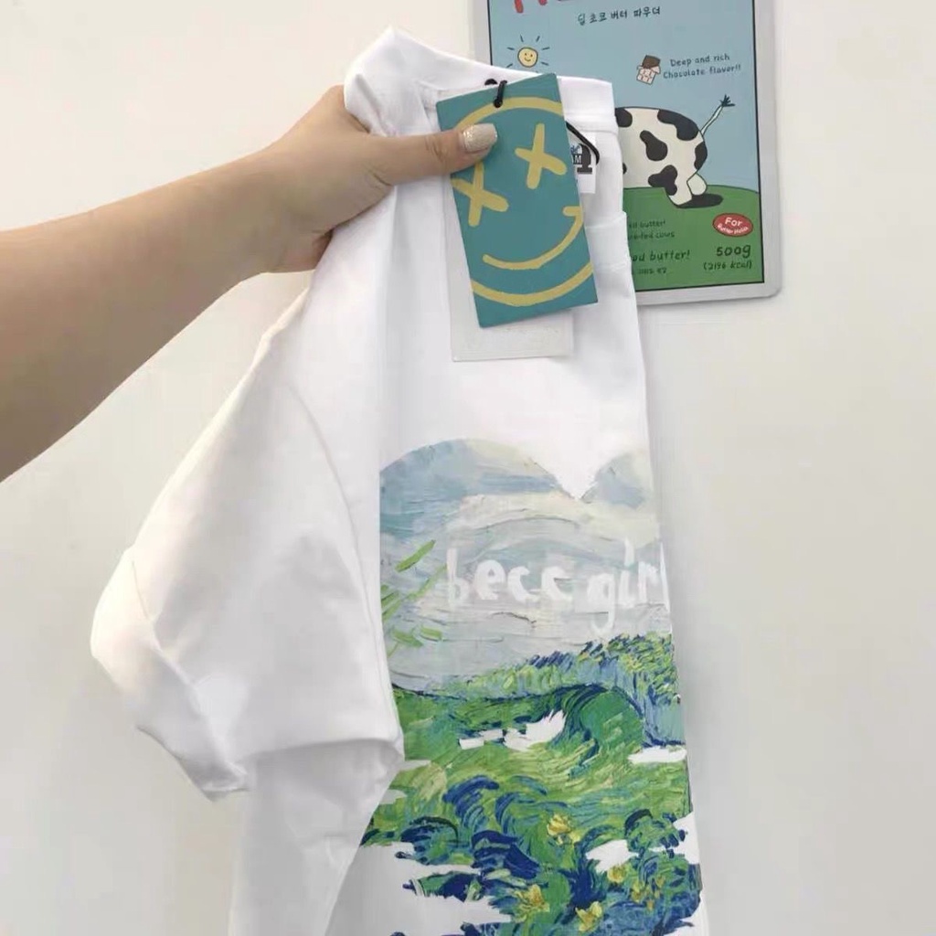 Nữ t-shirt trắng cỡ lớn nam t-shirt unisex top for work and school