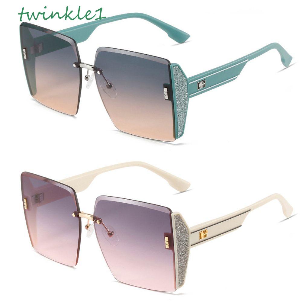 TWINKLE Kính Râm Nữ Gọng Vuông Lớn Chống Tia UV400