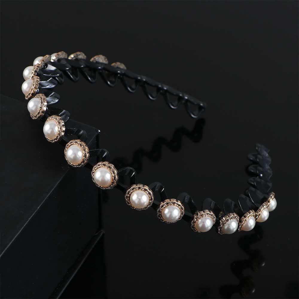 ANEMONE Băng Đô Cài Tóc Đính Ngọc Trai Acrylic Thời Trang Hàn Quốc