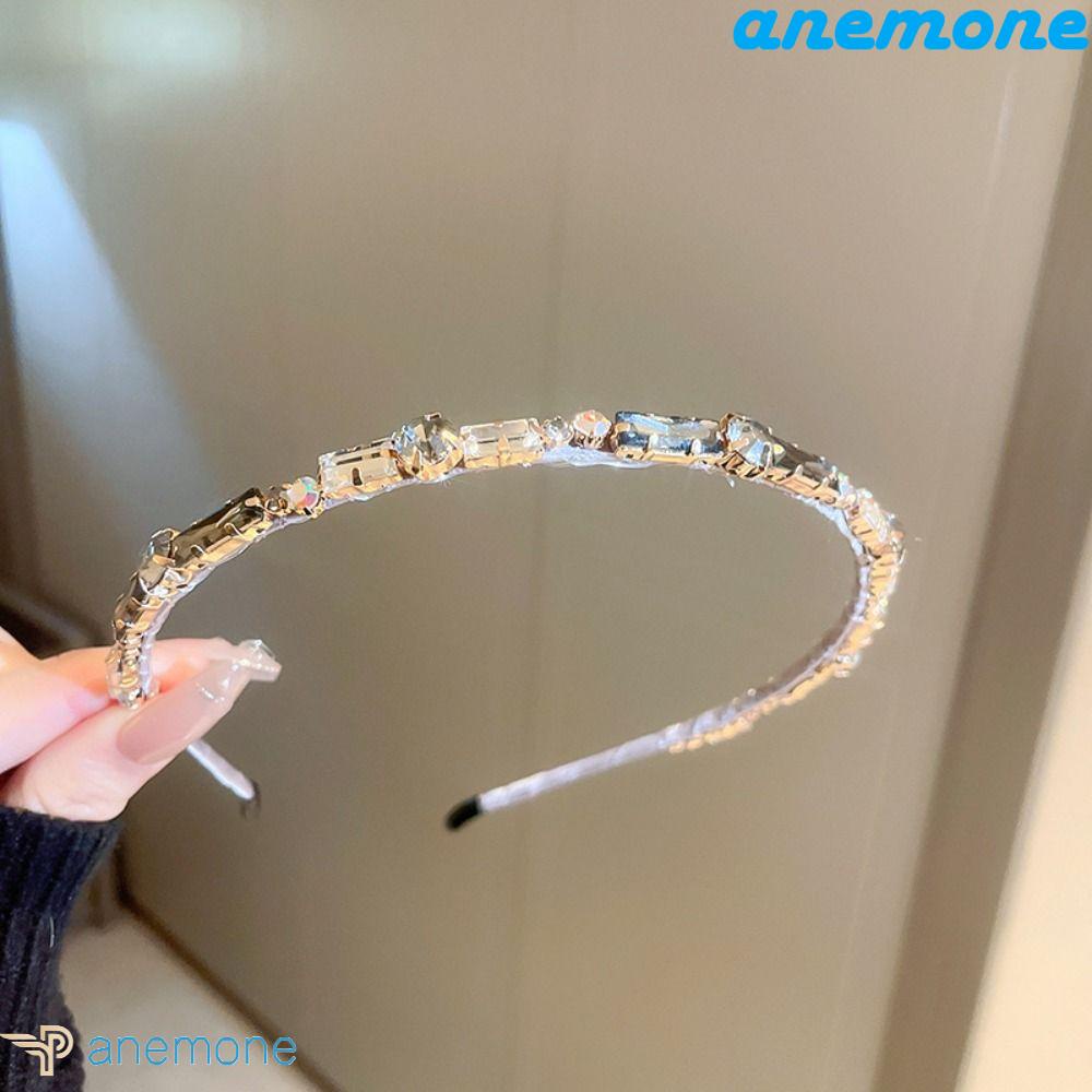 ANEMONE Băng Đô Cài Tóc Đính Đá Phong Cách Vintage Thanh Lịch Cho Cô Dâu