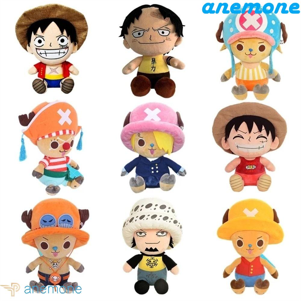 ANEMONE Thú Nhồi Bông Hình Nhân Vật Hoạt Hình Luffy Zoro Chopper 25CM
