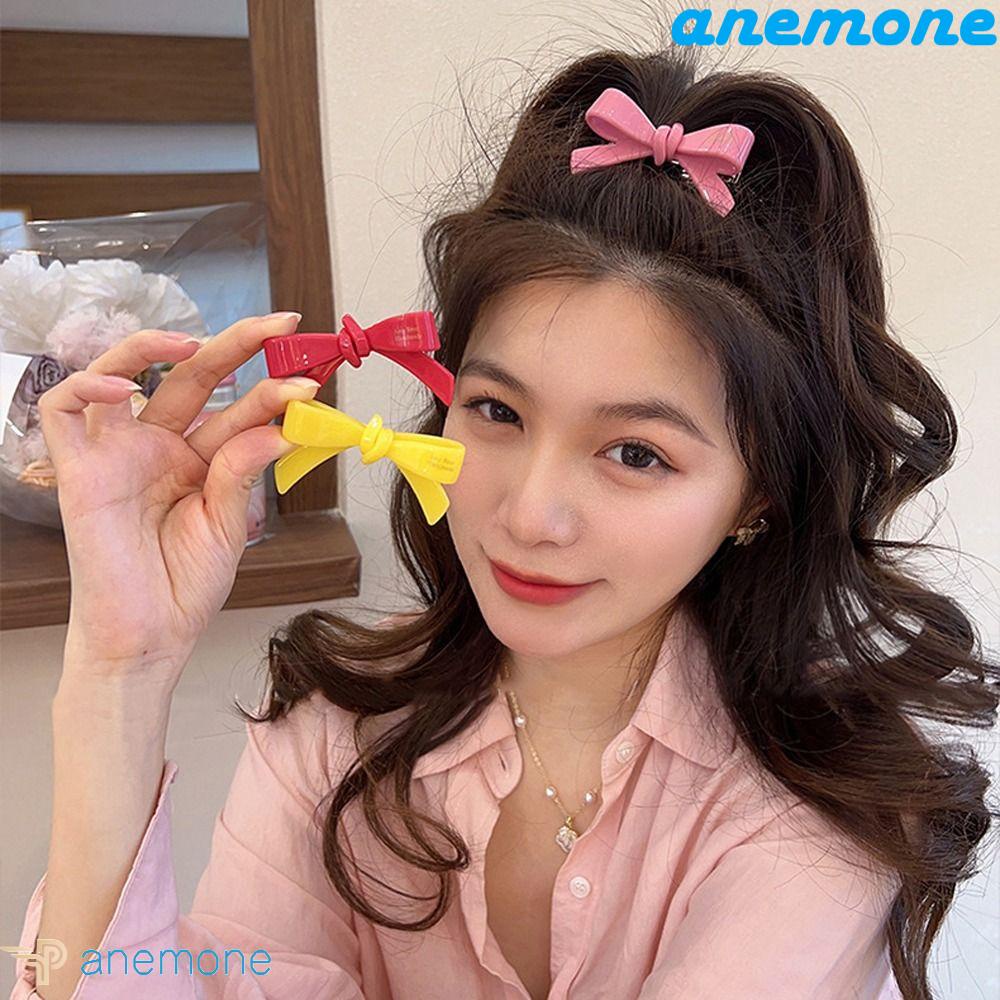 ANEMONE Kẹp Tóc Nơ Nhỏ Xinh Thời Trang Hàn Quốc Cho Nữ