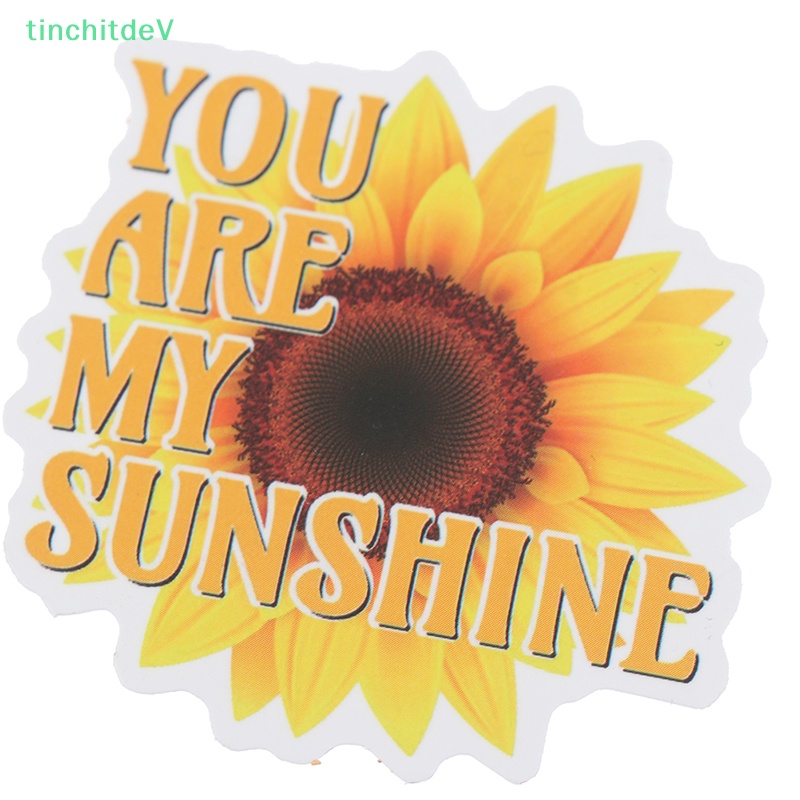 Bộ 50 Miếng Dán Hình Hoa Hướng Dương Chống Thấm Nước Trang Trí Tủ Lạnh / Xe Hơi / Laptop / Xe Máy DIY