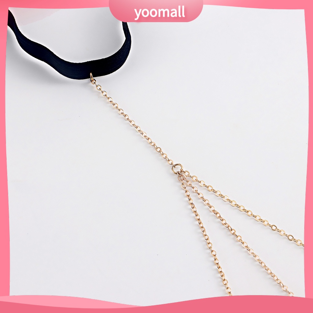 [YM] Dây Xích Cơ Thể Nhiều Lớp Tua Rua Bắt Mắt Hình Học Có Thể Điều Chỉnh Trang Trí Đầm Quyến Rũ Cho Nữ Dây Xích Đeo Đùi Dùng Đi Biển Tiện Dụng