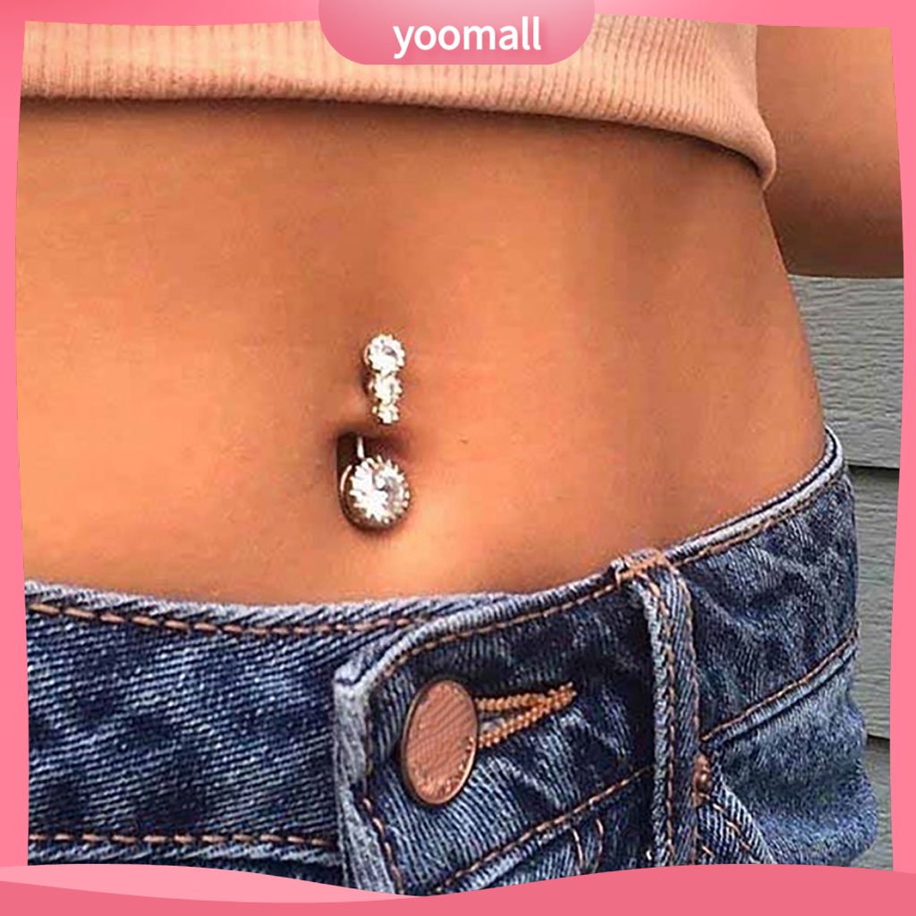 Khuyên Rốn Đính Đá Zircon Thời Trang Cho Nữ