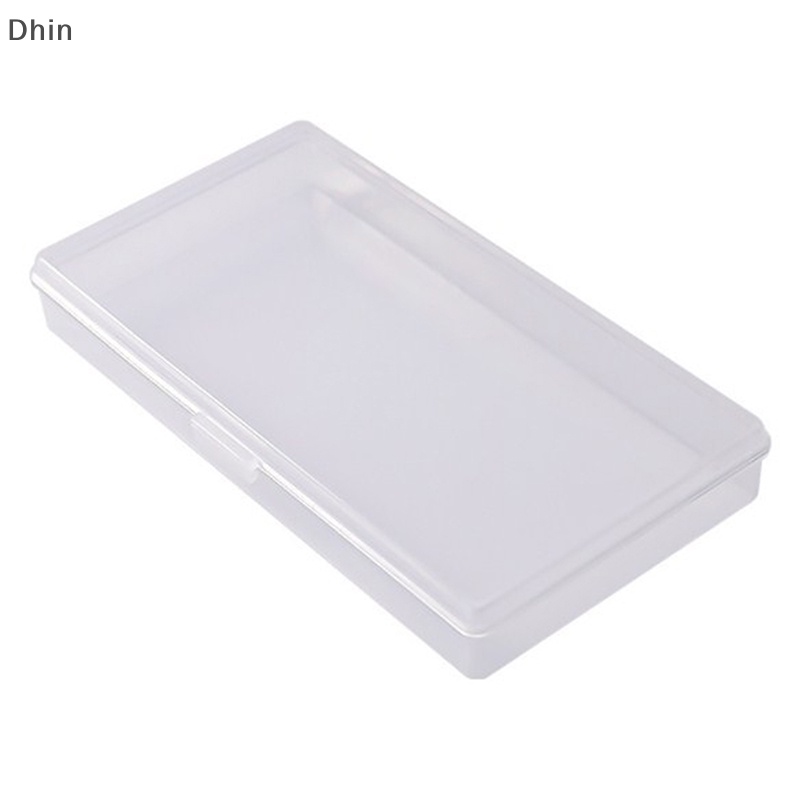 [Dhin] 1Pc Portable Waterproof Tape Stickers Storage Box Durable Plastic Transparent Desktop Stationery Organizer School Office Accessories COD