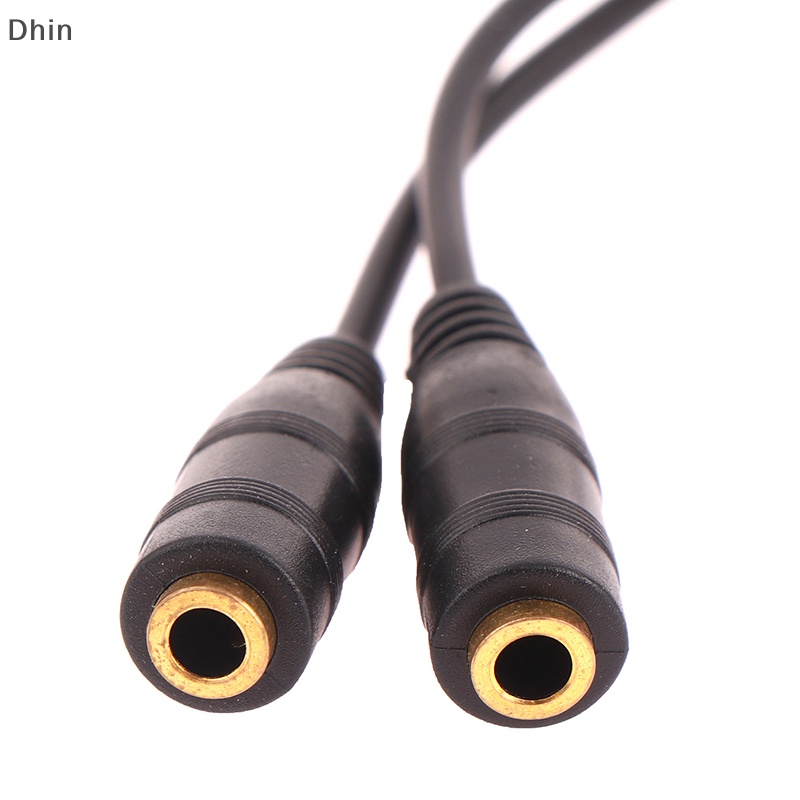 [Dhin] 1 in 2 3.5mm Stereo Audio Univesal Male to 2 Female Headset Mic Y Splitter Earphone Cable Adapter For Iphone Android Headphone COD