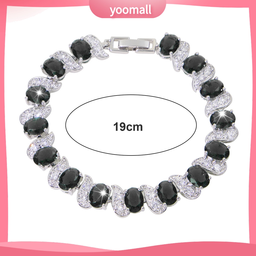 Vòng Đeo Tay Đính Đá Xanh Dương Duyên Dáng Thời Trang Cho Nữ