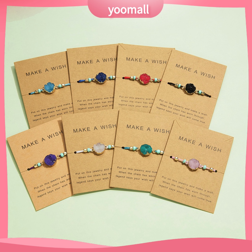 Vòng Đeo Tay Đá Tự Nhiên Chống Mài Mòn Có Thể Điều Chỉnh Phong Cách Hàn Quốc Dành Cho Nam Nữ