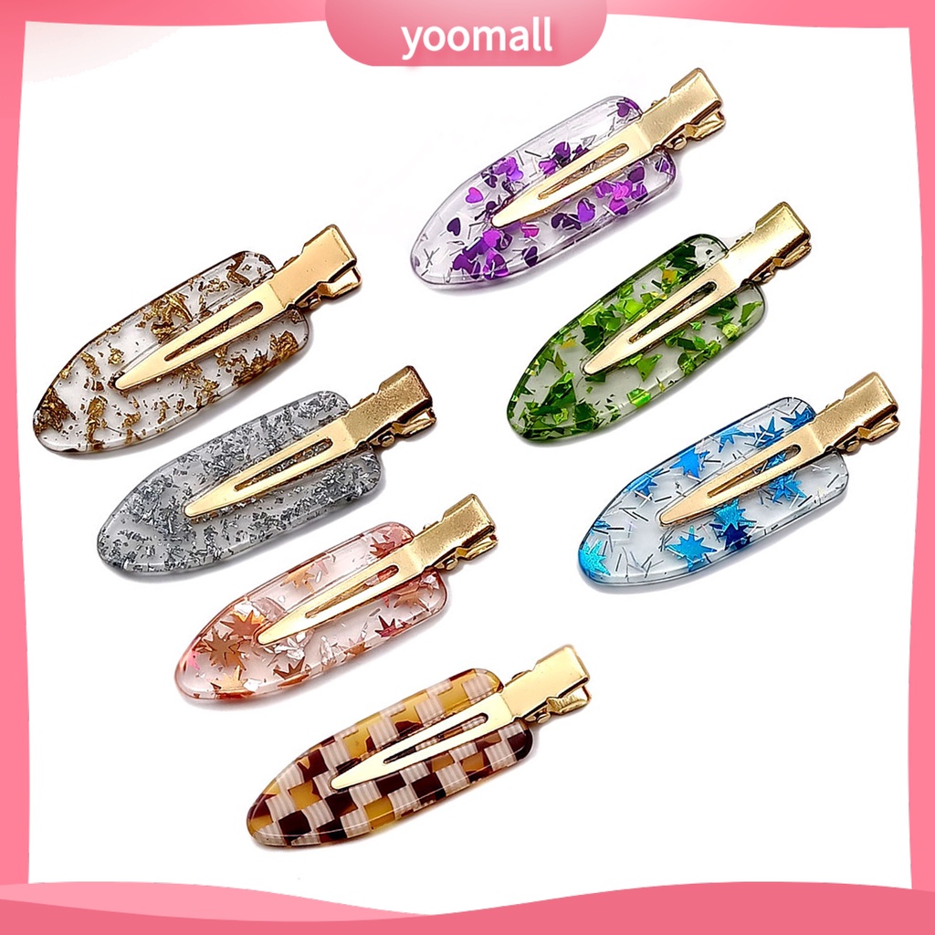 1 Cặp Kẹp Tóc Hình Chiếc Lá Bằng Kim Loại Gọn Nhẹ Không Lông Xù Cho Cuộc Sống Hàng Ngày