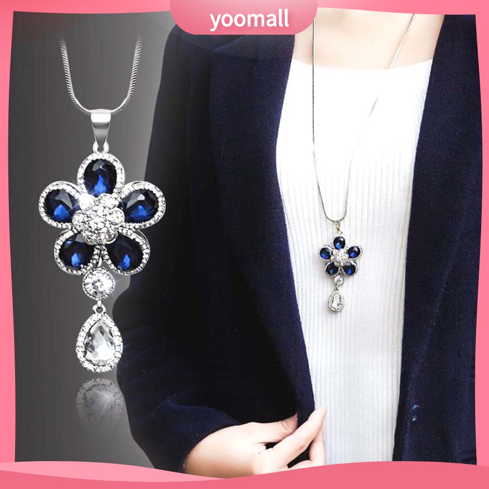 [YM] Vòng cổ Mặt Hoa Đính Kim Cương Giả Quyến Rũ