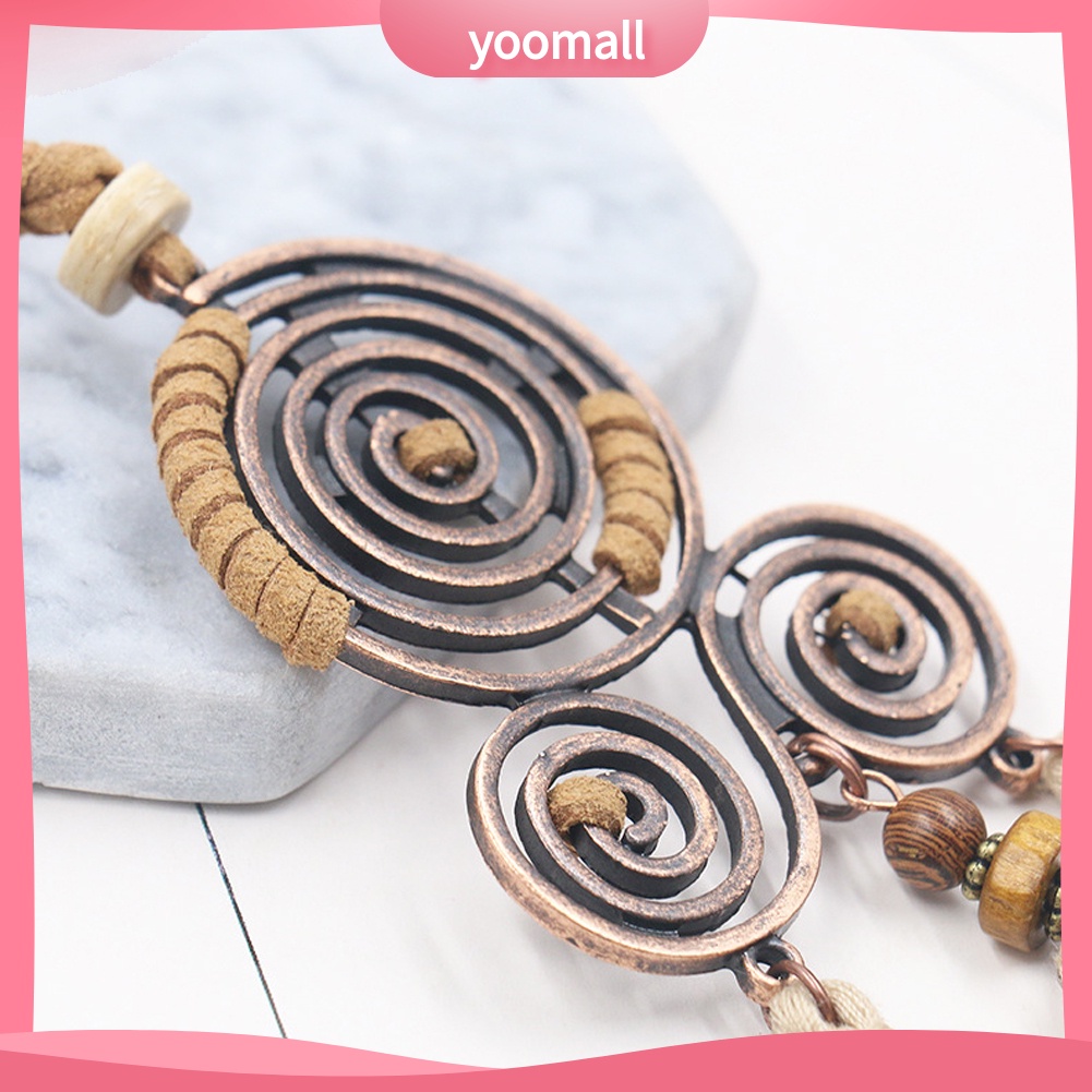 Vòng cổ Mặt Xoắn Ốc Phong Cách Bohemian Thời Trang