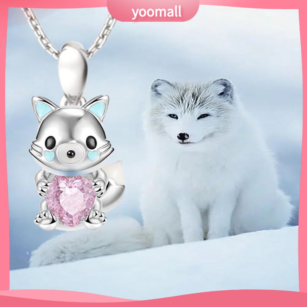 Vòng cổ Mặt Hình Cá Ngựa / Thỏ / Cáo Hoạt Hình Đính Đá Thời Trang Cho Nữ