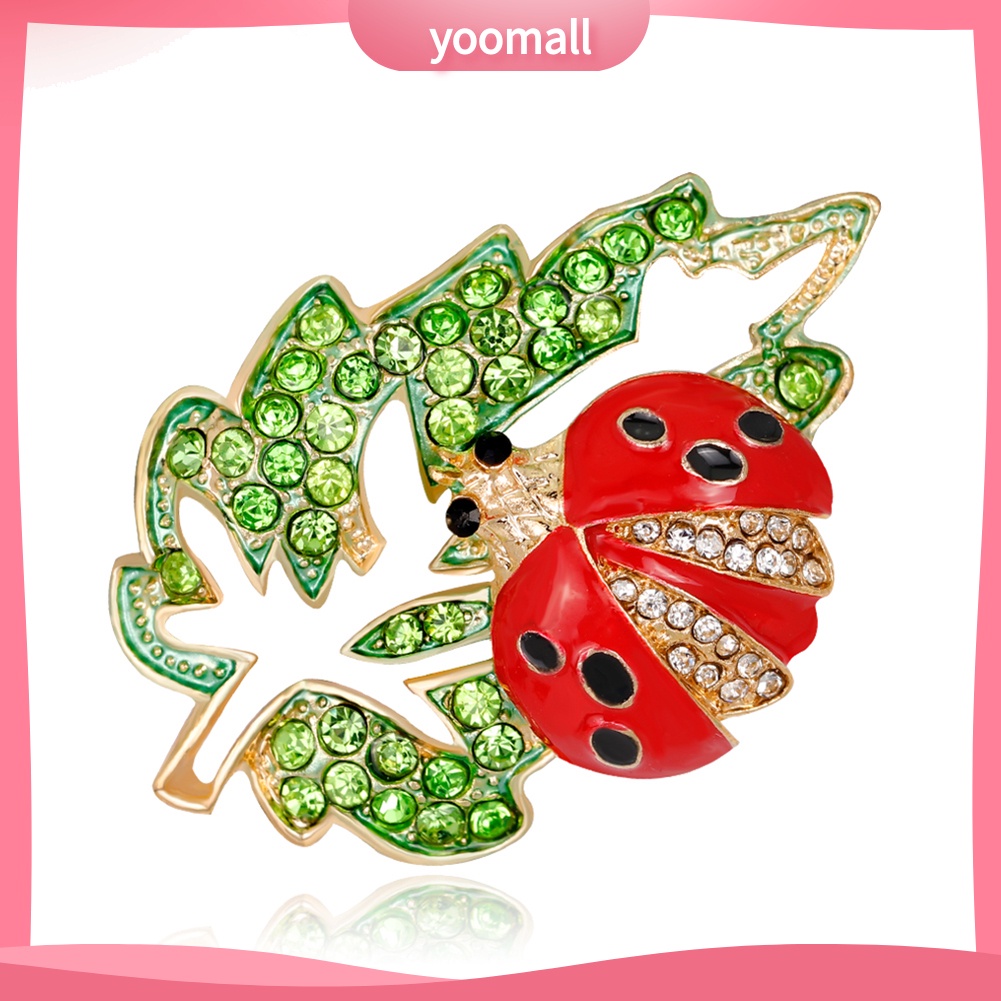 Ghim Cài Áo Hình Bọ Rùa Đính Đá Nhân Tạo Thời Trang