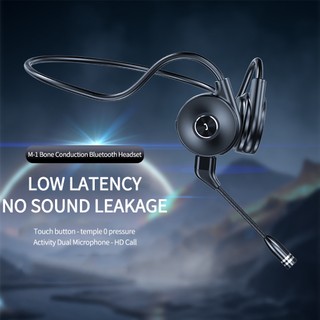 M1 bone conduction bluetooth headset true stereo sound to ear with mark running sports headset
