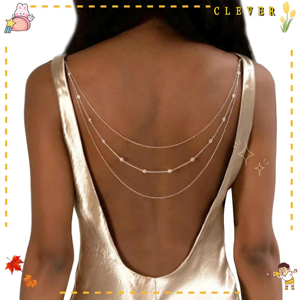 CLEVER Dây Xích Đeo Cơ Thể Nhiều Lớp Màu Vàng / Bạc Quyến Rũ Thời Trang Mùa Hè