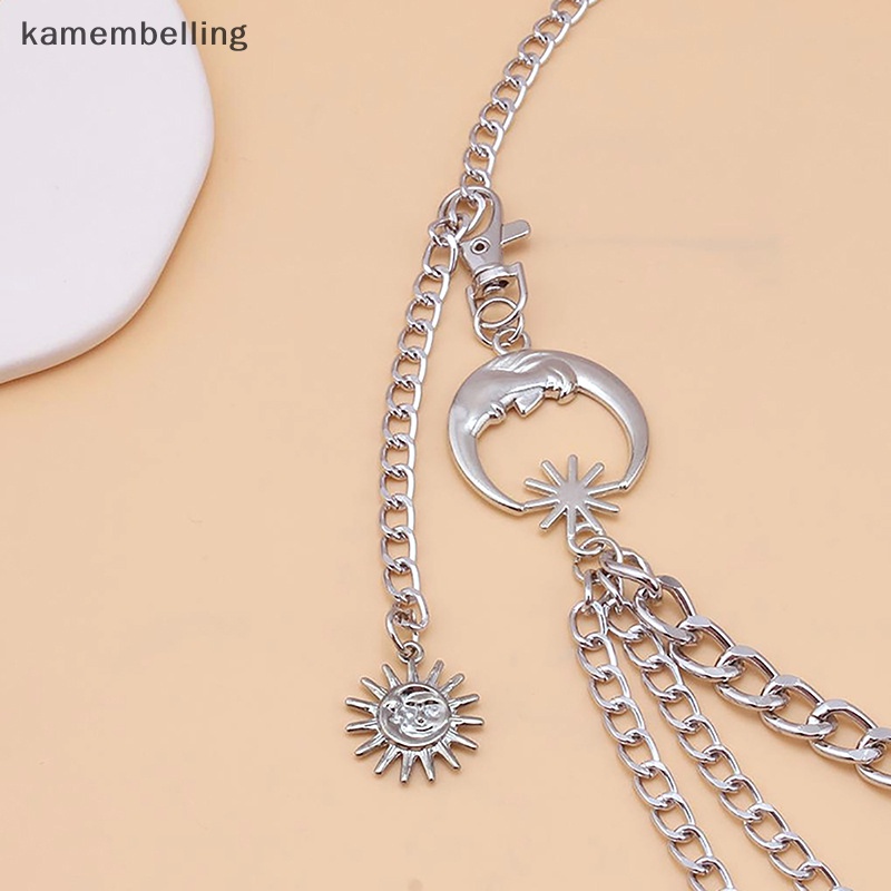 Thắt Lưng Dây Xích Hình Trăng Sao Màu Vàng / Bạc 1 Cái Cho Nữ