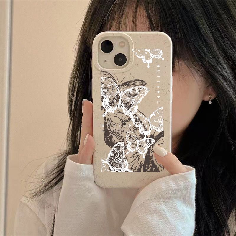 Ốp Điện Thoại Mềm Chống Sốc In Họa Tiết Graffiti 7In Đơn Giản 13iPhone128p11 14pro Cho iPhone