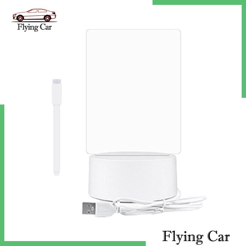 Bảng Viết Có Đèn LED Và Giá Đỡ Ghi Chú Bằng Acrylic Trong Suốt Tiện Dụng Cho Trường Học / Quán Bar