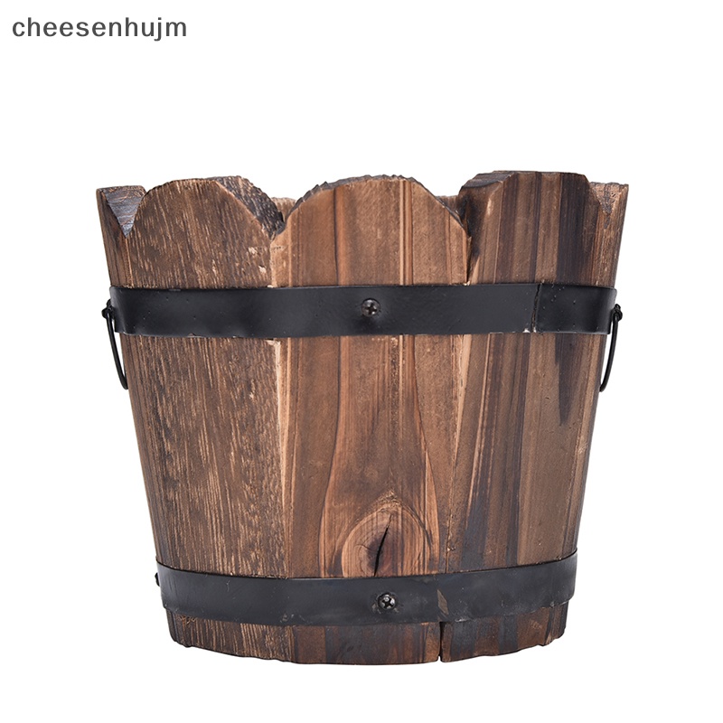 Chậu Hoa Hình Tròn Bằng Gỗ Dùng Trang Trí Nhà Cửa / Văn Phòng / Tiệc Cưới