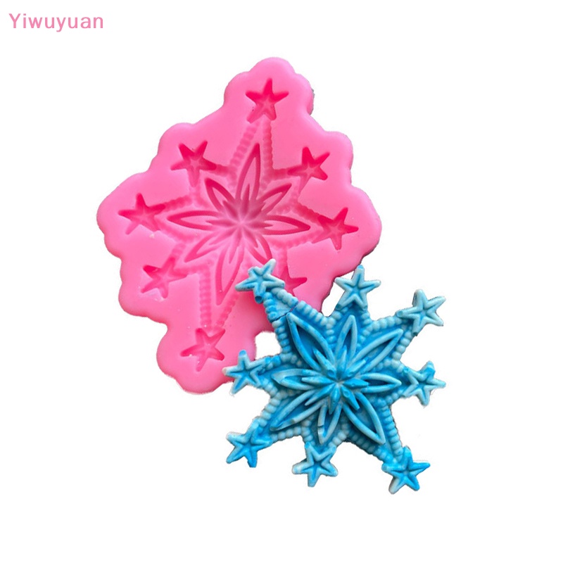 Khuôn Silicon Làm Mặt Trang Sức Hình Bông Tuyết Giáng Sinh Mới