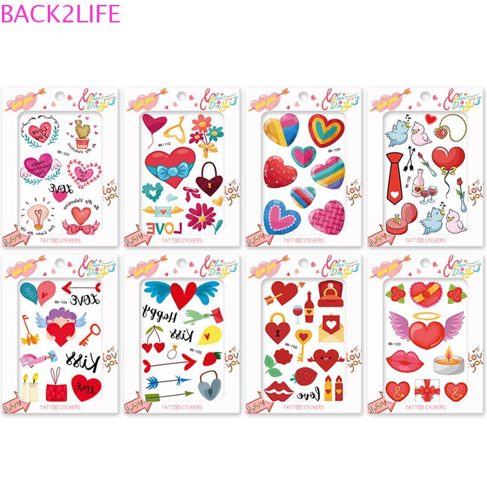 Hình Xăm Dán Tạm Thời Chống Nước Lâu Trôi Màu Đỏ Cho Trẻ Em Và Người Lớn