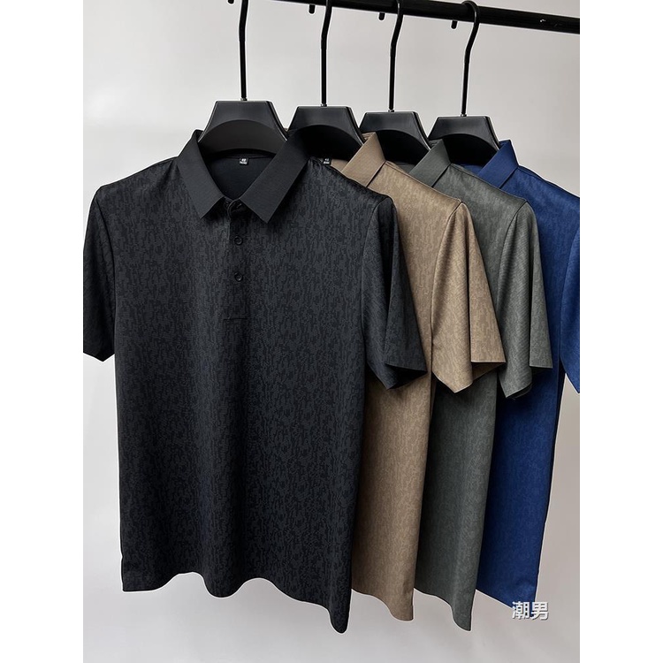 Áo Thun polo Tay Ngắn Màu Trơn Phong Cách Âu Mỹ Thời Trang Mùa Hè Cho Nam