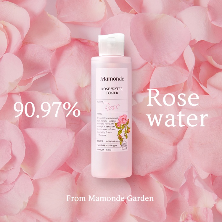 Nước hoa hồng Mamonde Rose Water Toner 250ml cấp ẩm, kiềm dầu, làm mịn và phục hồi da