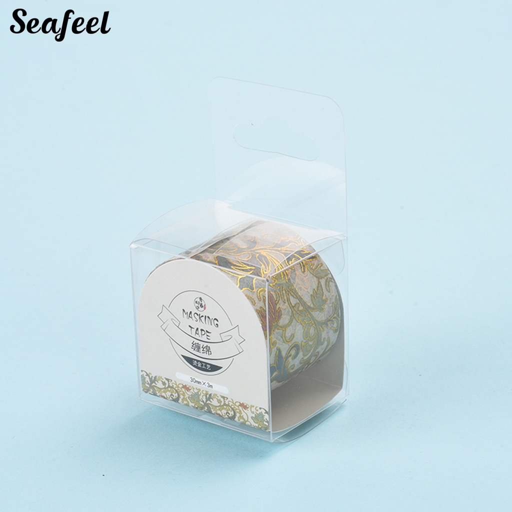 Cuộn Băng Dính Washi Màu Đồng Trang Trí Nhật Ký DIY