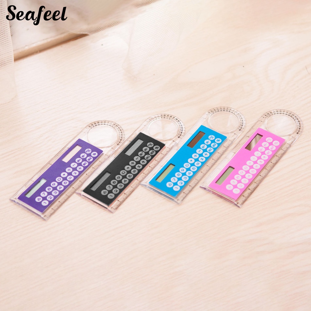 Thước Kẻ Mini Trong Suốt Sử Dụng Năng Lượng Mặt Trời Tiện Dụng Cho Học Sinh