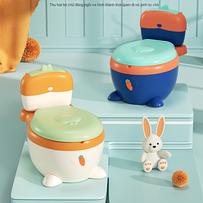 Ghế Ngồi toilet Di Động Hình Thỏ Hoạt Hình Cỡ Vừa Và Lớn Cho Trẻ Em